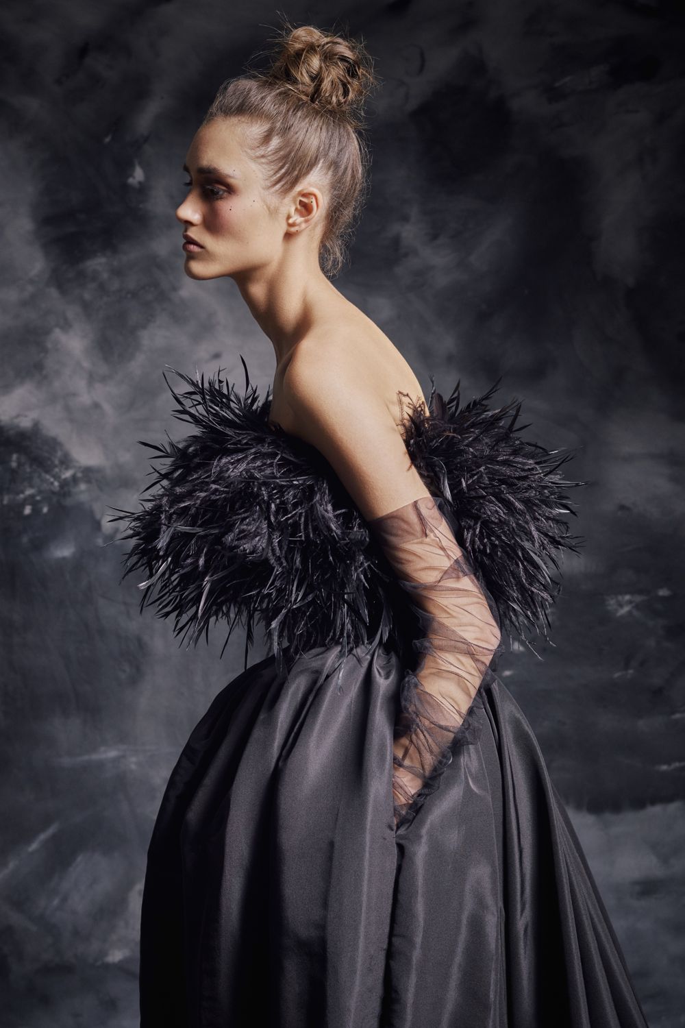 Ostrich Feather Couture Gown – World Wide Couture