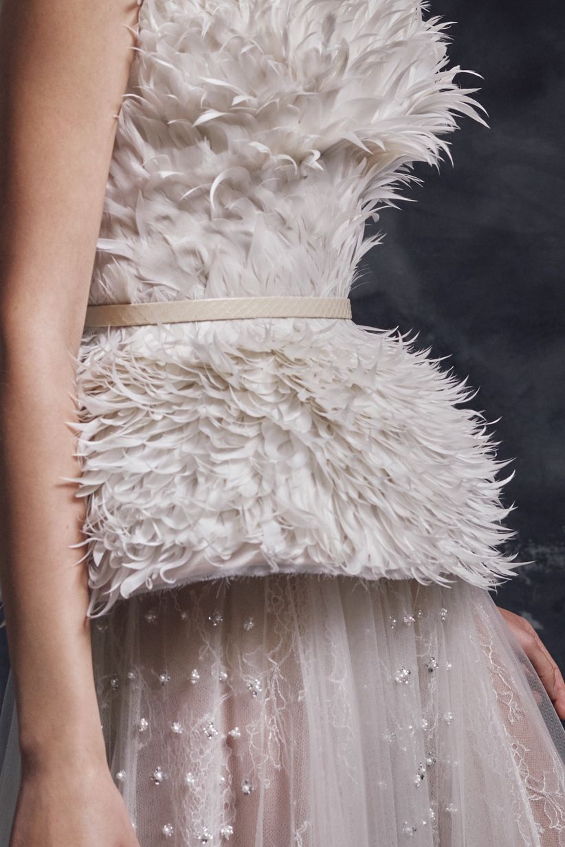 Feather Corset & Embroidered Skirt World Wide Couture Feather Corset & Embroidered Skirt World Wide Couture