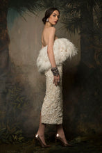 Ostrich Feather Strapless Couture Dress