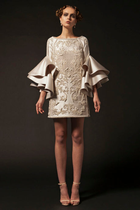 Pearl & Opal Embroidered Couture Dress