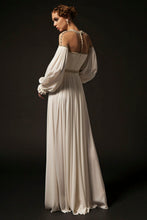 Hand Pleated Ivory Couture Gown