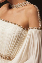 Hand Pleated Ivory Couture Gown