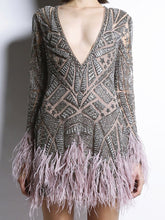Full Sleeve embroidered Short Dress Furlen