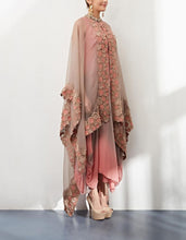 Beige Cape with Shaded Dress