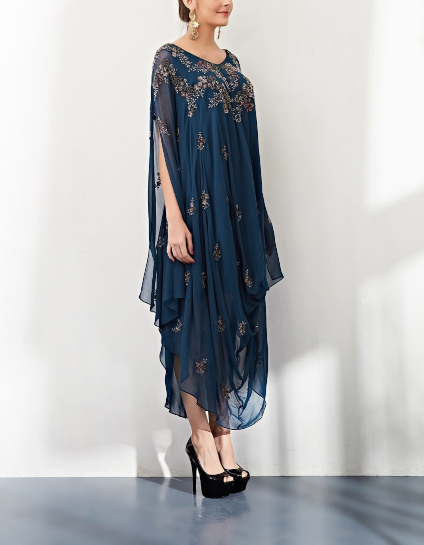embroidered poncho dress As Featured in Disfunkshional Magazine instagram account -Hand embroidered Poncho Black multicolor #Otomi. One size fits all