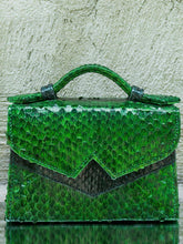 Exotic Ayers Snake Skin Green Handbag