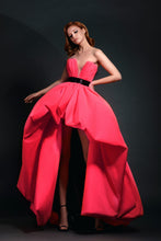 Coral Puff Ball Gown