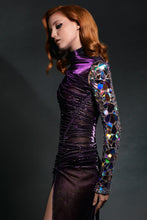 Holographic Plexi Embroidered Metallic Dress