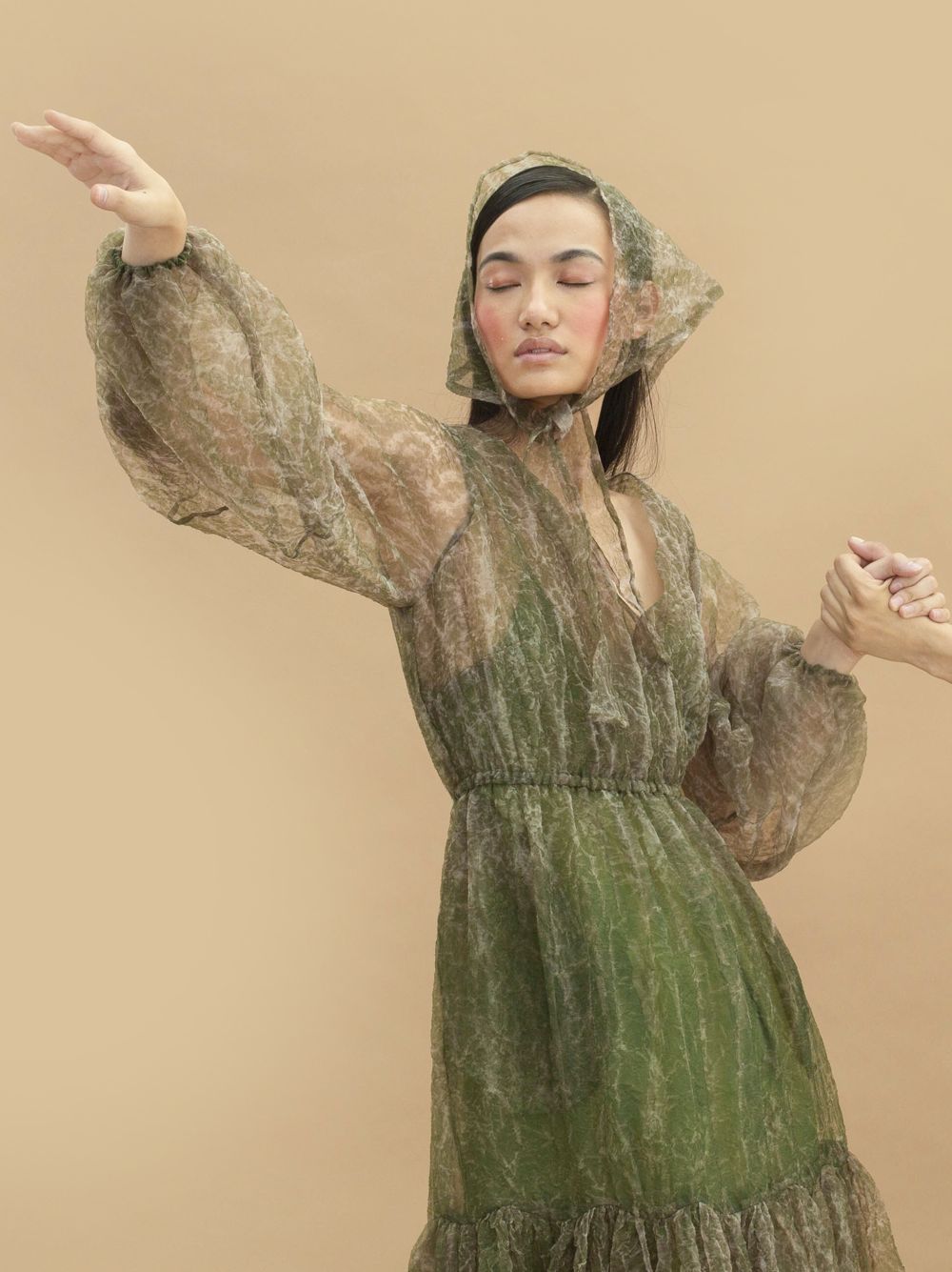 seaweed green color dress RUE DRESS