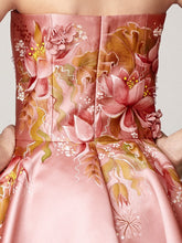 Hand Painted Satin Dress