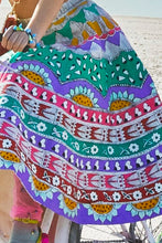 Multi-Coloured Embroidered Top & Skirt