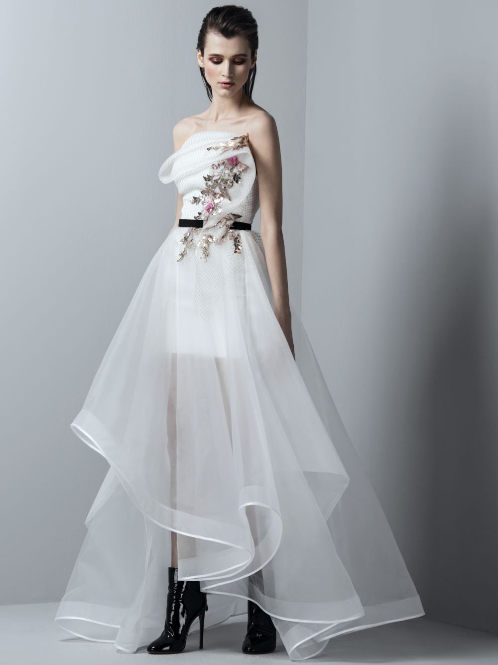 Embellished Top & Asymmetric Dress