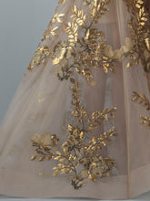 A-Line Dress With Gold Applique