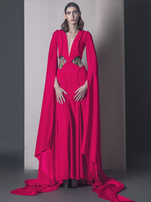 Fuchsia Kimono Gown